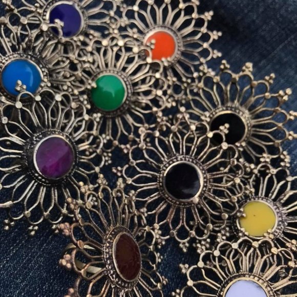 Afghan Statement Tribal Ring, Afghan Ring, Bohemian Ethnic, Afghan Jewelry - Picture 2 of 2